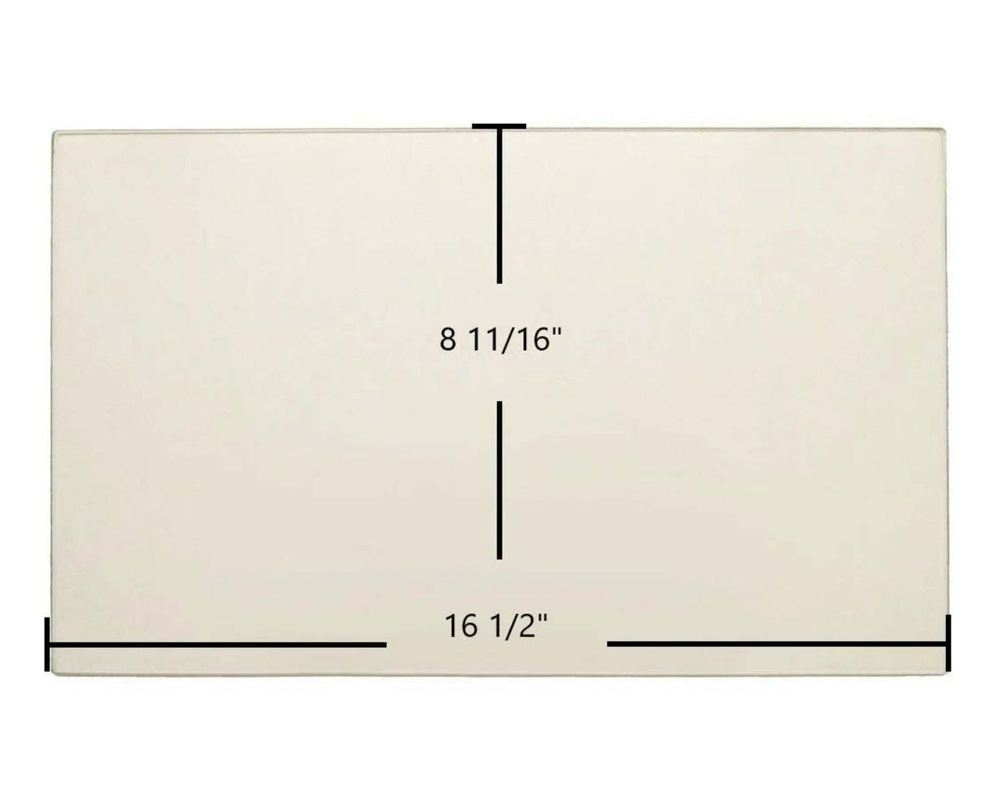 Ceramic Replacement Glass for Kozi Baywin Pellet Stove Center Ceramic Glass Panel - 16 1/2" x 8 11/16"