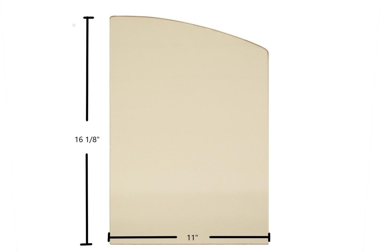Ceramic Replacement Glass for Kozy Heat 231-CC / 231-ZC Ceramic Glass Panel - 11" x 16 1/8"