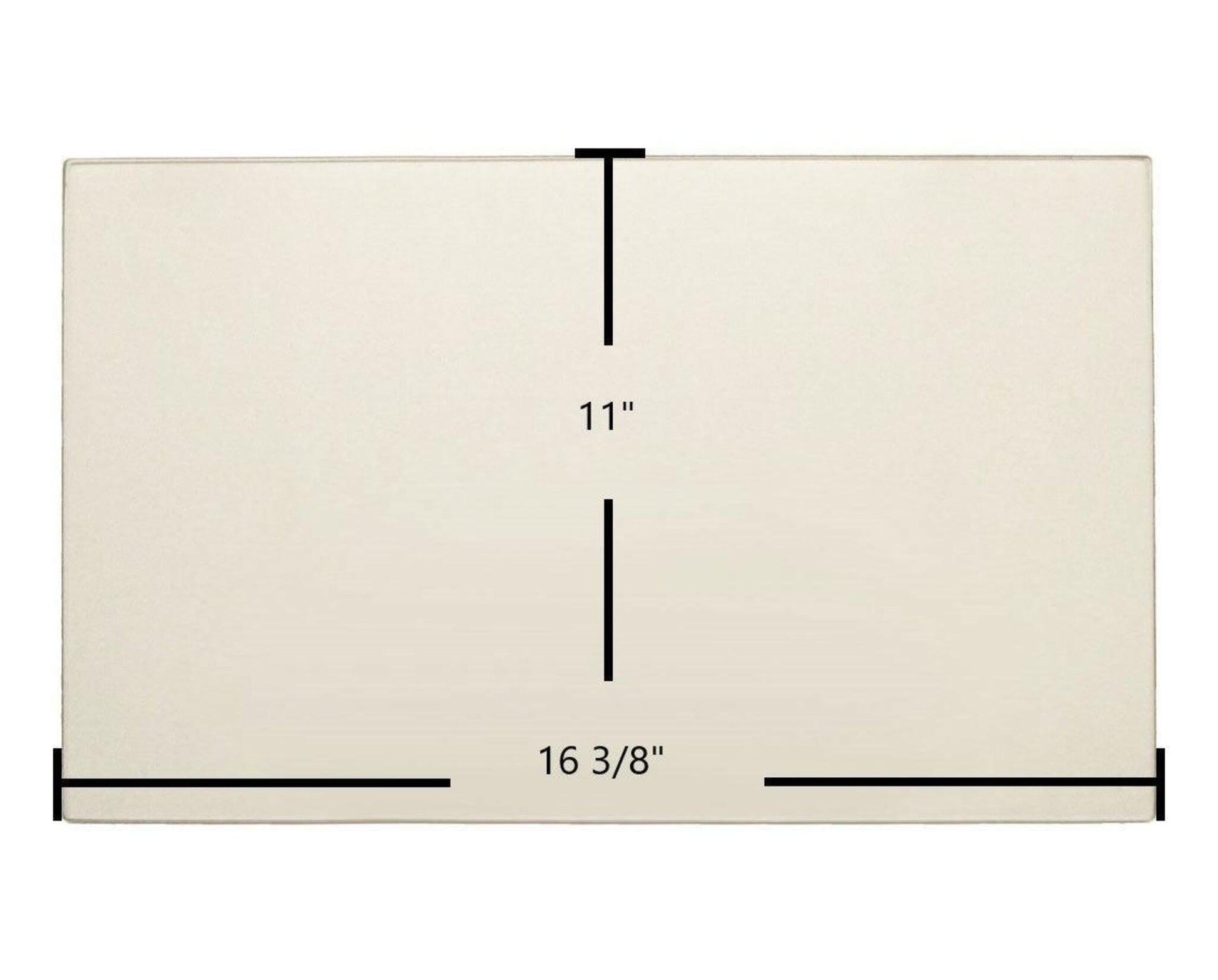 Ceramic Replacement Glass for Kozy Heat 731 DV Ceramic Glass Panel - 16 3/8" x 11"