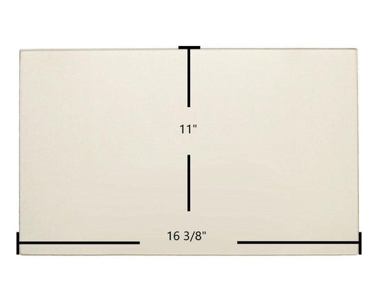 Ceramic Replacement Glass for Kozy Heat 731 DV Ceramic Glass Panel - 16 3/8" x 11"