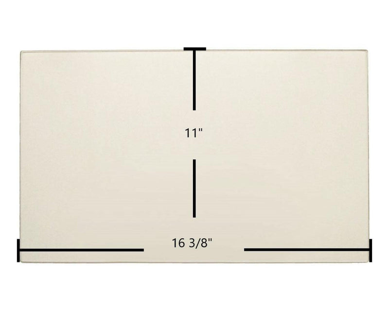 Ceramic Replacement Glass for Kozy Heat 731 DV Ceramic Glass Panel - 16 3/8" x 11"