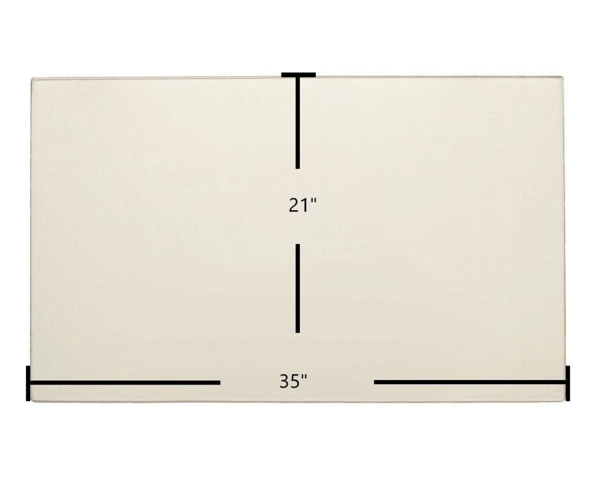 Ceramic Replacement Glass for Kozy Heat 842 / 942 Ceramic Glass Panel - 35" x 21"
