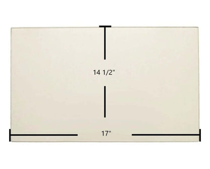 Ceramic Replacement Glass for Kozy Heat 944 (Side) / 234 / 336 Ceramic Glass Panel - 17" x 14 1/2"