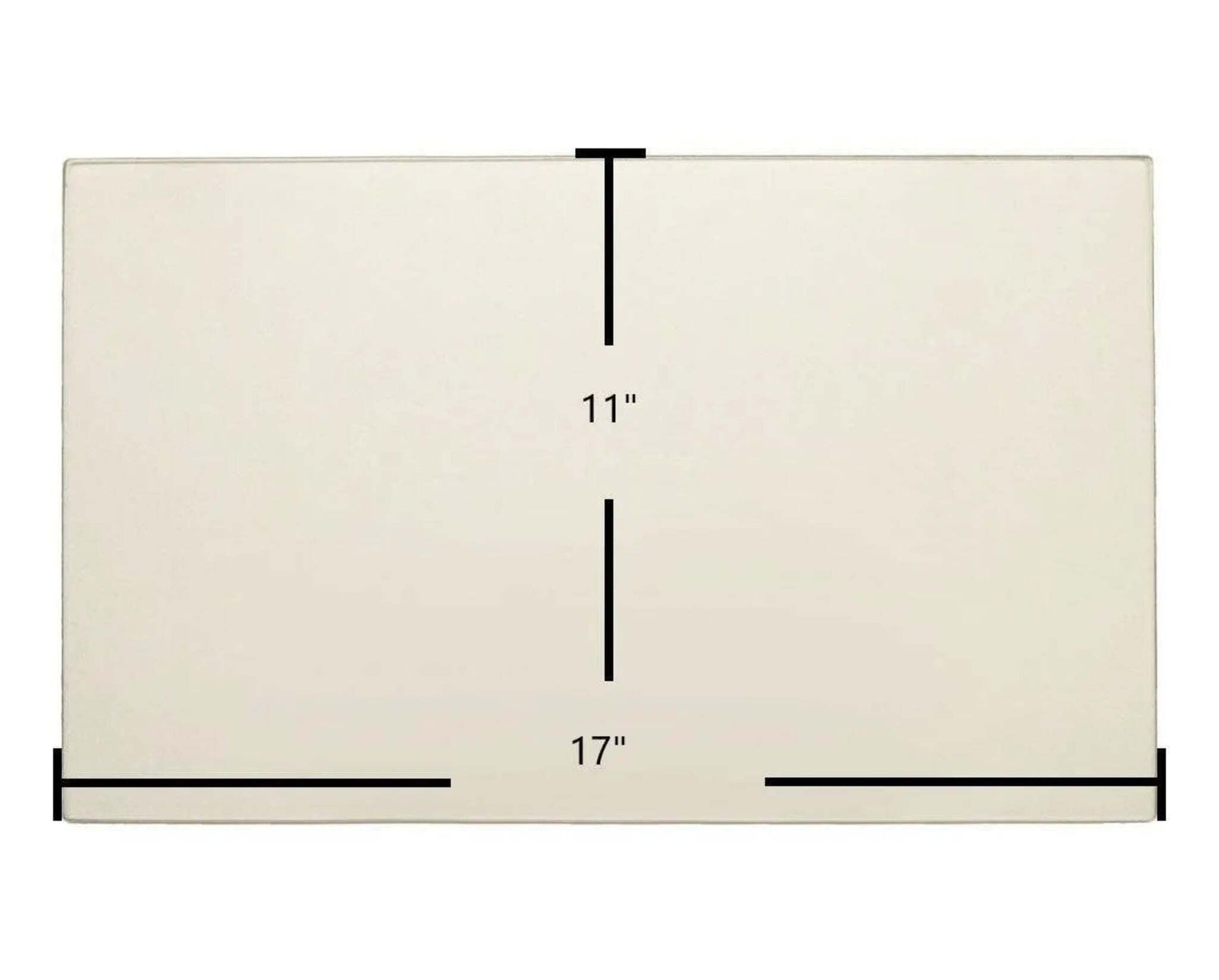 Ceramic Replacement Glass for Kozy Heat 961 (Side) Ceramic Glass Panel - 17" x 11"