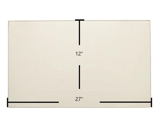 Ceramic Replacement Glass for Kozy Heat Sundance 501 / 511 / 711 / 911 Ceramic Glass Panel - 27" x 12"