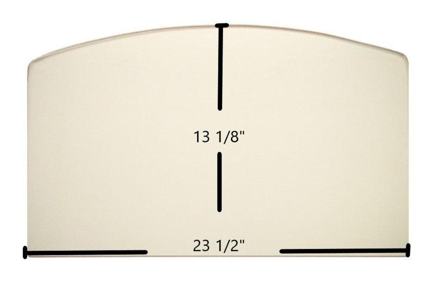 Ceramic Replacement Glass for Lennox Brentwood Archtop Ceramic Glass Panel - 22 1/2" x 13 1/8" Archtop