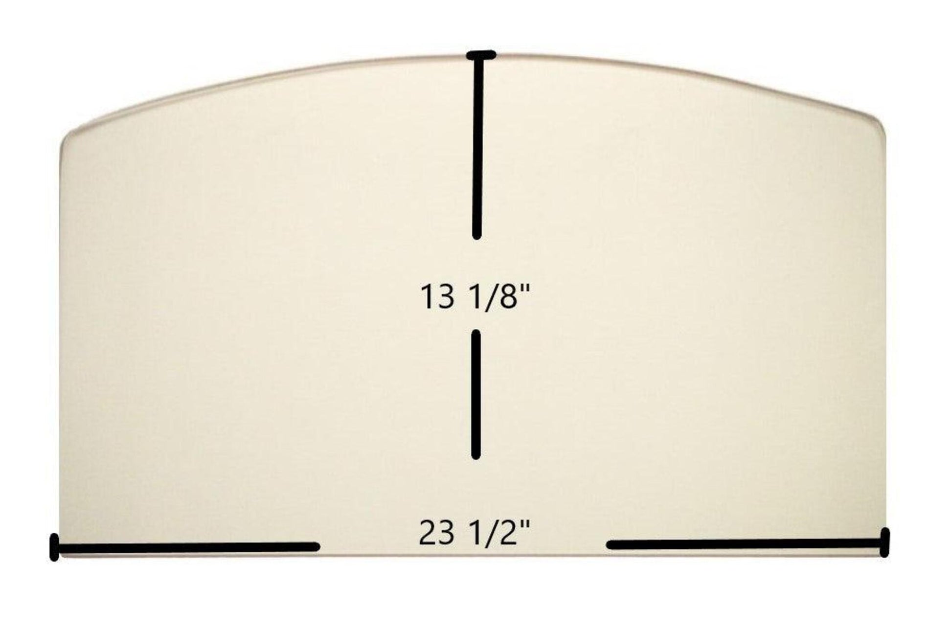Ceramic Replacement Glass for Lennox Brentwood Archtop Ceramic Glass Panel - 22 1/2" x 13 1/8" Archtop