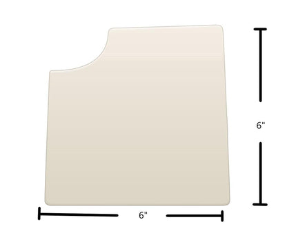 Ceramic Replacement Glass for Lilly Double Door Ceramic Glass Panel - 6" x 6"