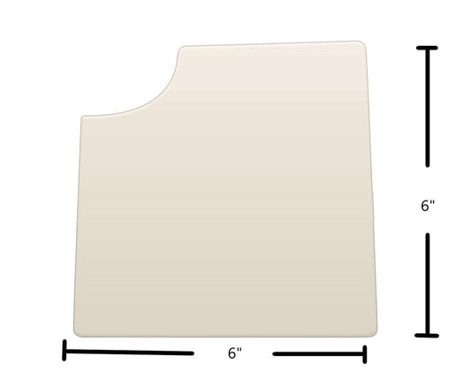 Ceramic Replacement Glass for Lilly Double Door Ceramic Glass Panel - 6" x 6"