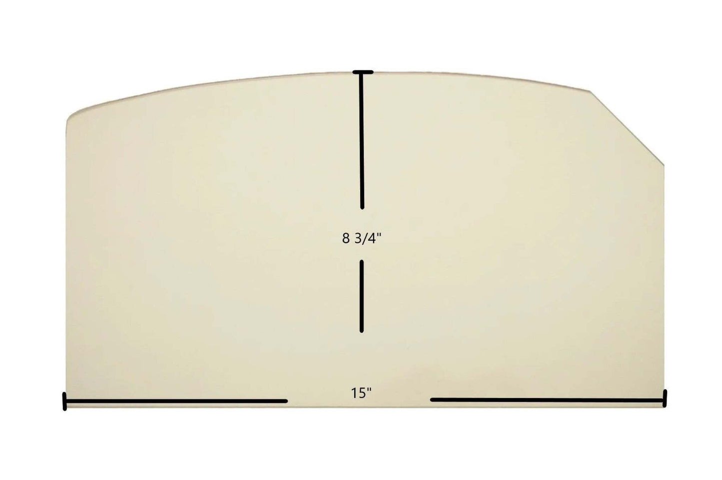 Ceramic Replacement Glass for Lopi 380 / 440 Single Door, Model X Ceramic Glass Panel - 15" x 8 3/4"