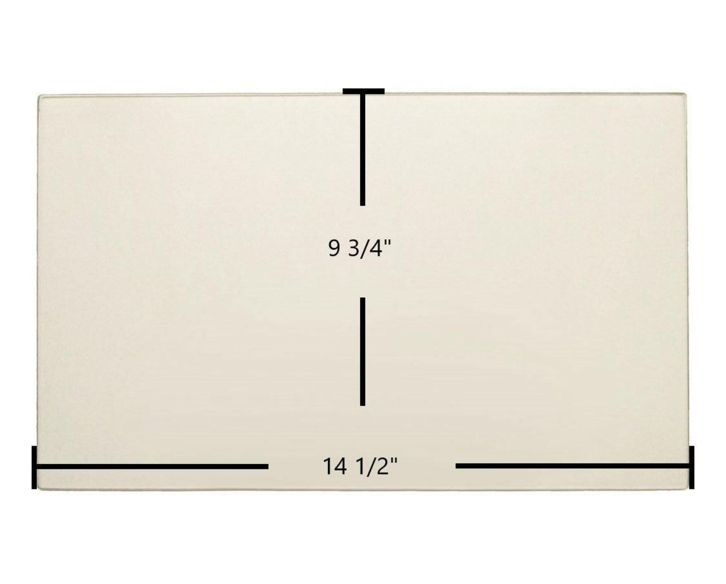 Ceramic Replacement Glass for Lopi Heritage Bay / Pioneer Bay Ceramic Glass Panel - 14 1/2" x 9 3/4"