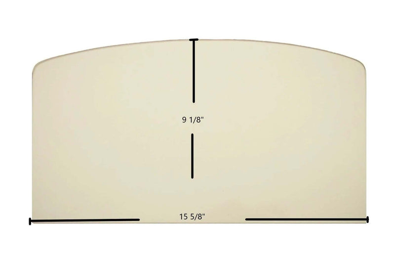 Ceramic Replacement Glass for Lopi LX / FL / S / SX / 400 PS / 380 / 440 / 520 / X (Small) Ceramic Glass Panel - 15 5/8" x 9 1/8"