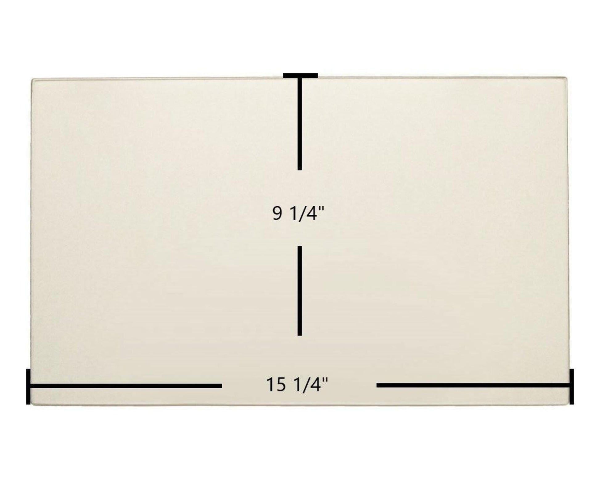 Ceramic Replacement Glass for Lopi Republic 1250 / 1750 Rectangular Ceramic Glass Panel - 15 1/4" x 9 1/4"