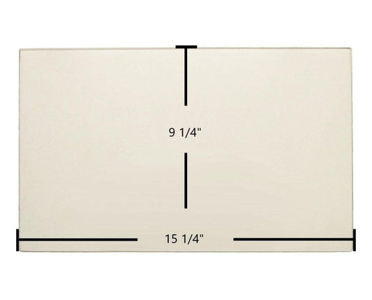 Ceramic Replacement Glass for Lopi Republic 1250 / 1750 Rectangular Ceramic Glass Panel - 15 1/4" x 9 1/4"