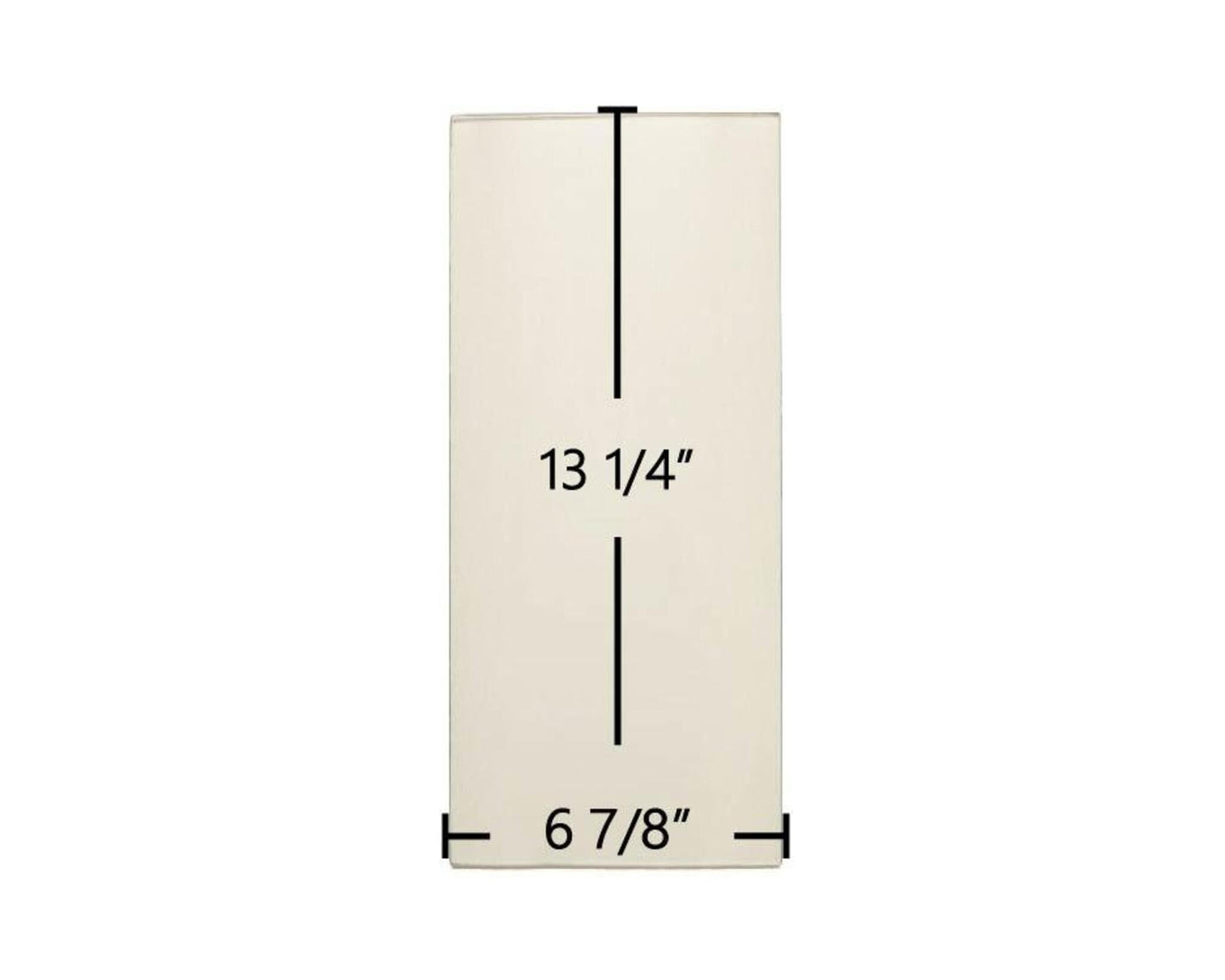Ceramic Replacement Glass for Lopi Yankee Bay Side Ceramic Glass Panel - 6 7/8" x 13 1/4"