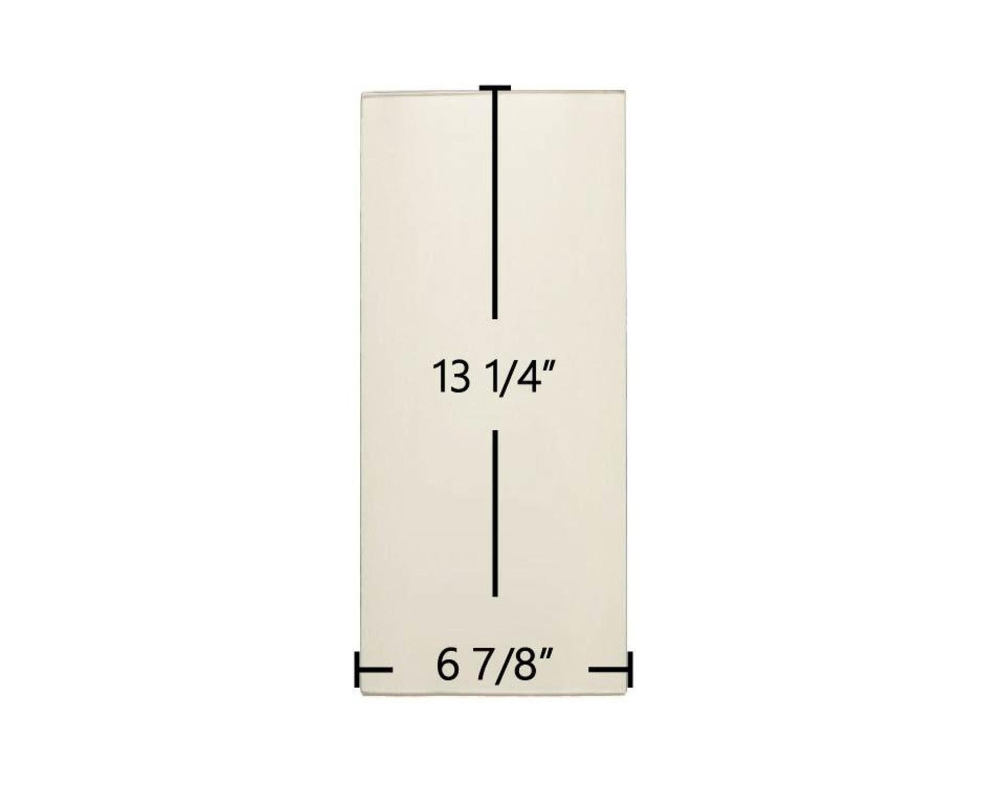 Ceramic Replacement Glass for Lopi Yankee Bay Side Ceramic Glass Panel - 6 7/8" x 13 1/4"