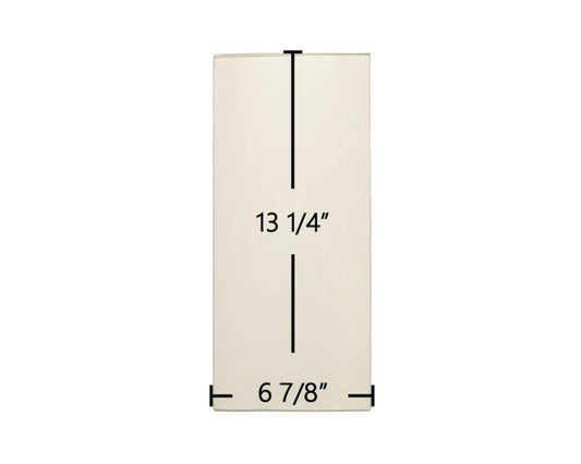 Ceramic Replacement Glass for Lopi Yankee Bay Side Ceramic Glass Panel - 6 7/8" x 13 1/4"