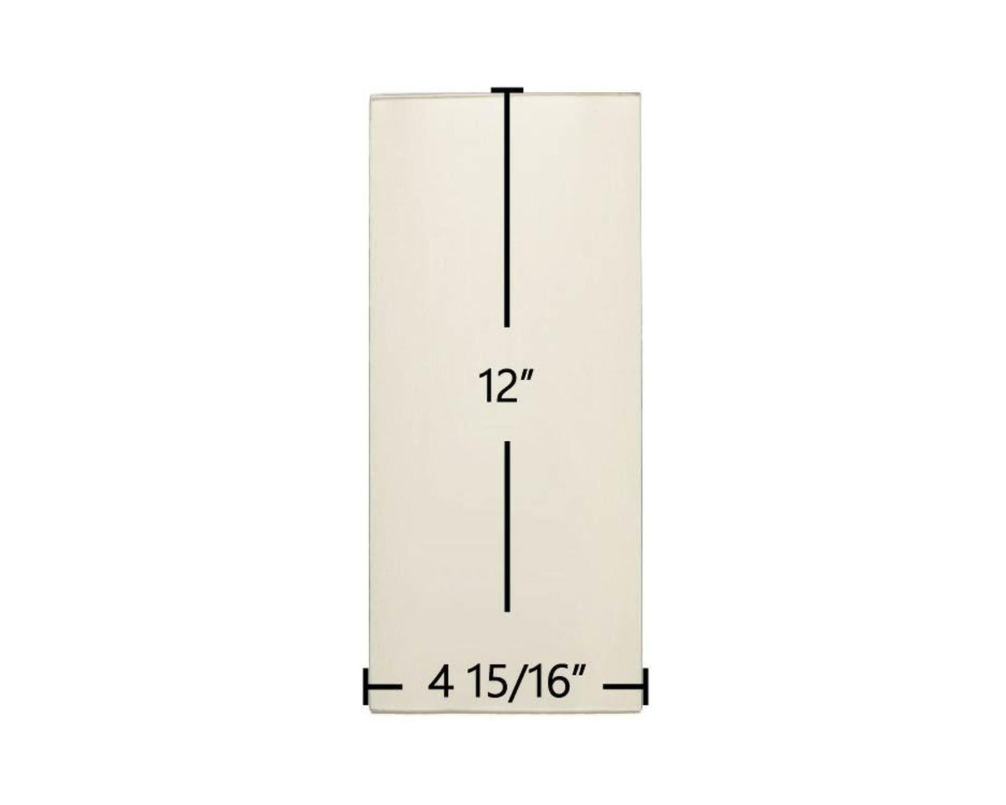 Ceramic Replacement Glass for Lopi Yankee Side Ceramic Glass Panel - 4 15/16" x 12"