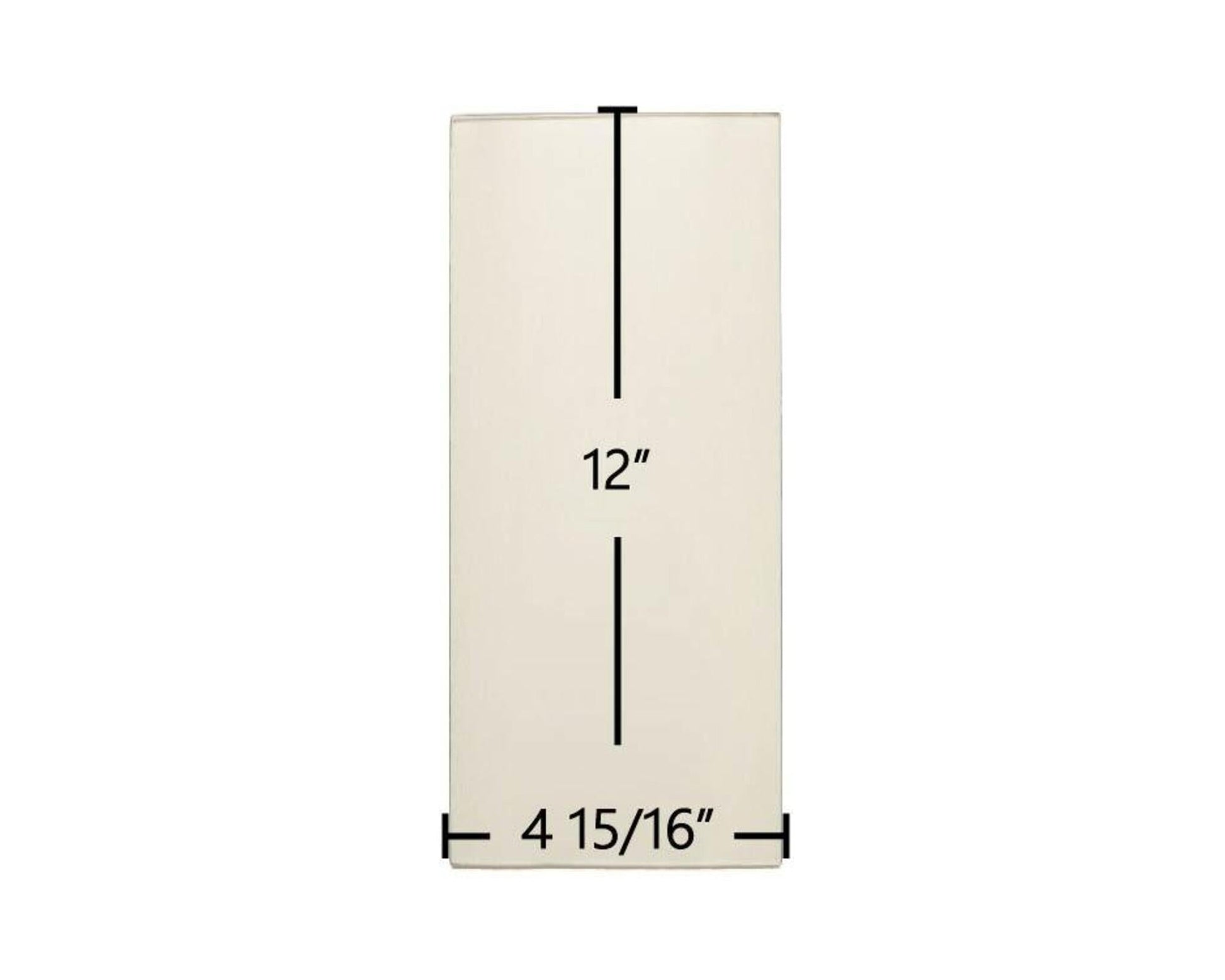 Ceramic Replacement Glass for Lopi Yankee Side Ceramic Glass Panel - 4 15/16" x 12"