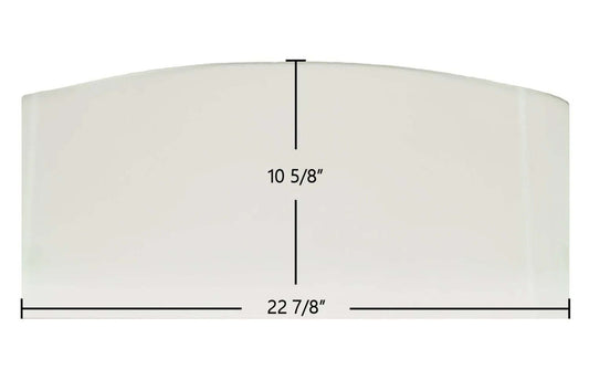Ceramic Replacement Glass for Travis Industries Medium Flush Wood Insert Ceramic Archtop Door Glass - 22 7/8" x 10 5/8" Archtop