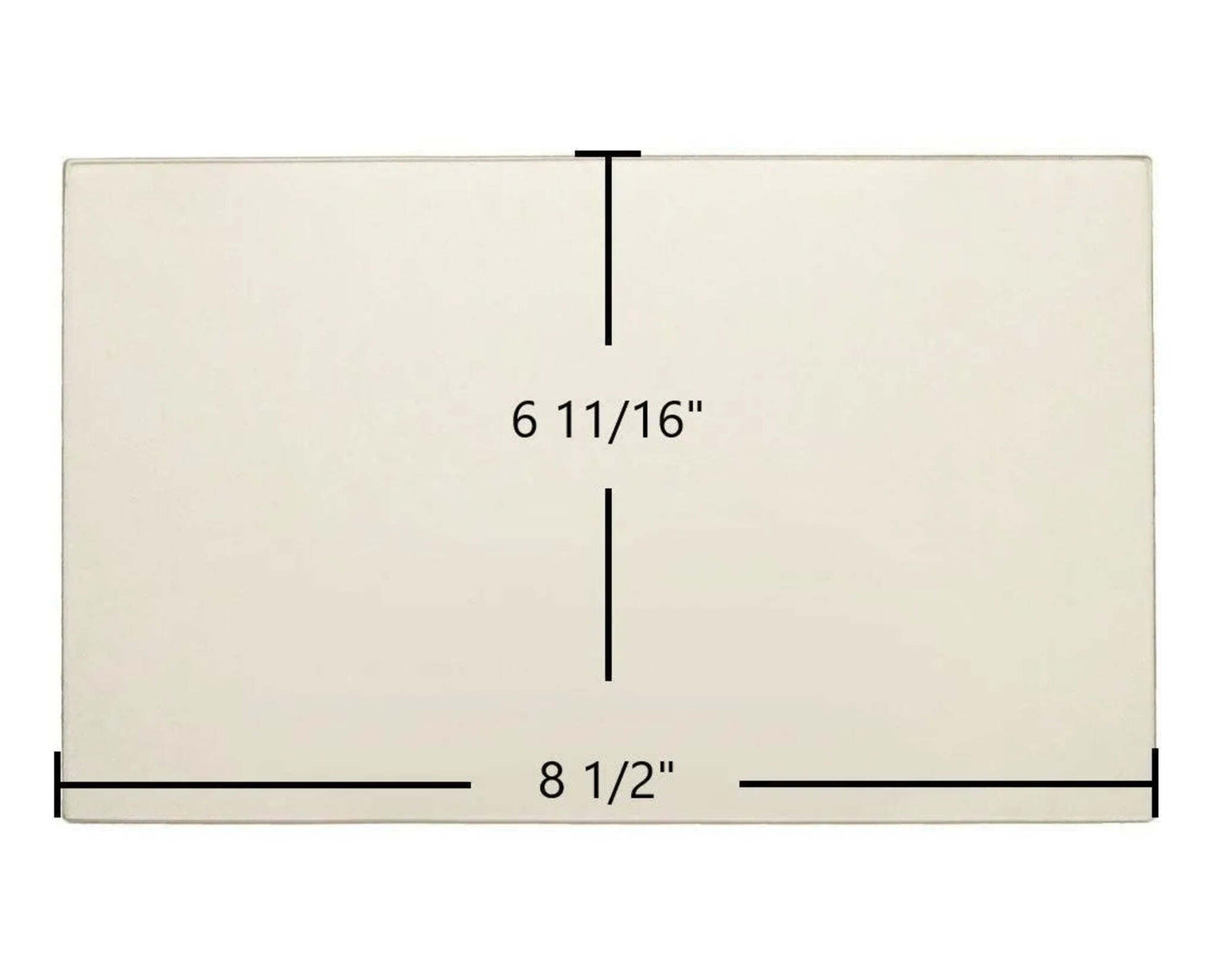 Ceramic Replacement Glass for Morso Dove Single Door Rectangle - 8 1/2" x 6 11/16"