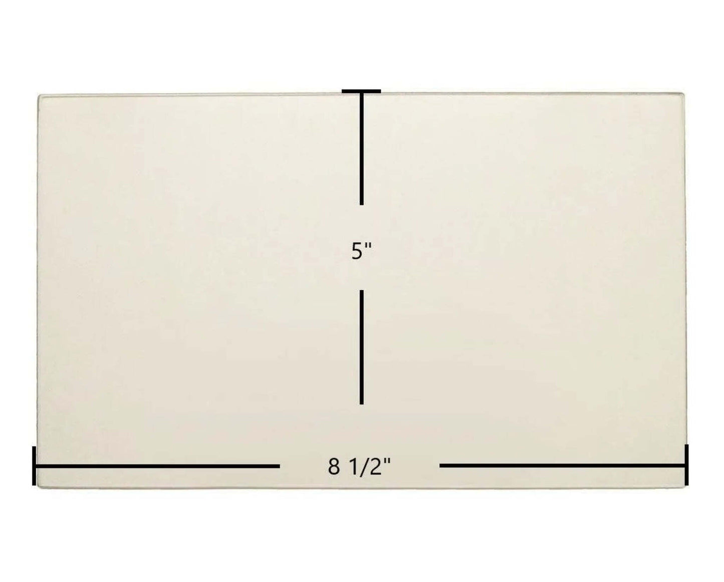Ceramic Replacement Glass for Nashua 2 Side Ceramic Glass Panel | 8 1/2" x 5" - 8 1/2" x 5"