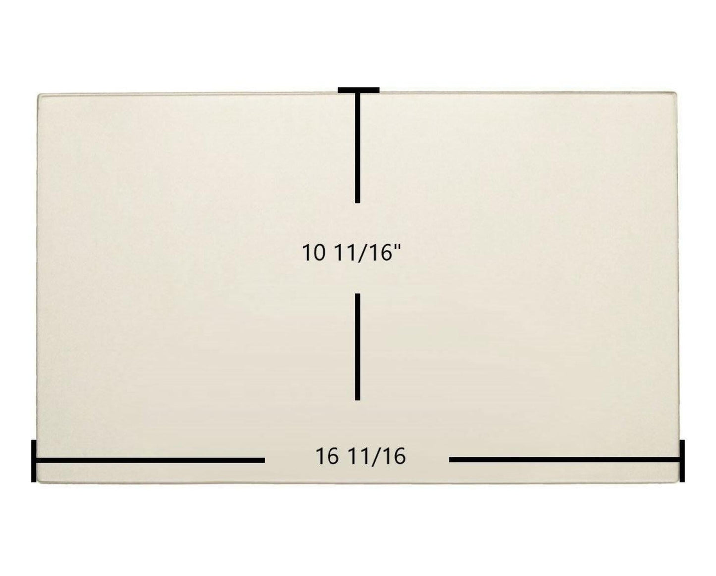 Ceramic Replacement Glass for Nashua NFP-2 Ceramic Glass Panel | 16 11/16" x 10 11/16" | Replaces 7GNFP-2 - 16 11/16" x 10 11/16"