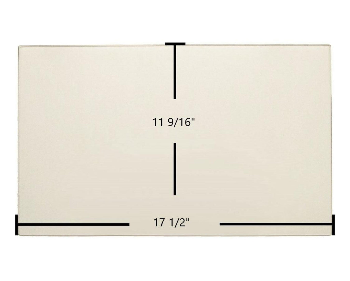 Ceramic Replacement Glass for Osburn 1800 / 2200 Ceramic Glass Panel | 17 1/2" x 11 9/16" | Replaces SE35108 - 17 1/2" x 11 9/16"
