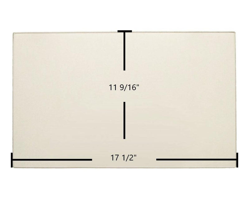 Ceramic Replacement Glass for Osburn 1800 Ceramic Glass Panel | 17 1/2" x 11 9/16" | Replaces SE37155 - 17 1/2" x 11 9/16"