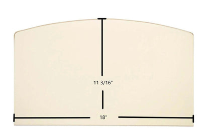 Ceramic Replacement Glass for Osburn 2000 Arched Ceramic Glass Panel | 18" x 11 3/16" | Replaces SE65025 - 18" x 11 3/16" Arched