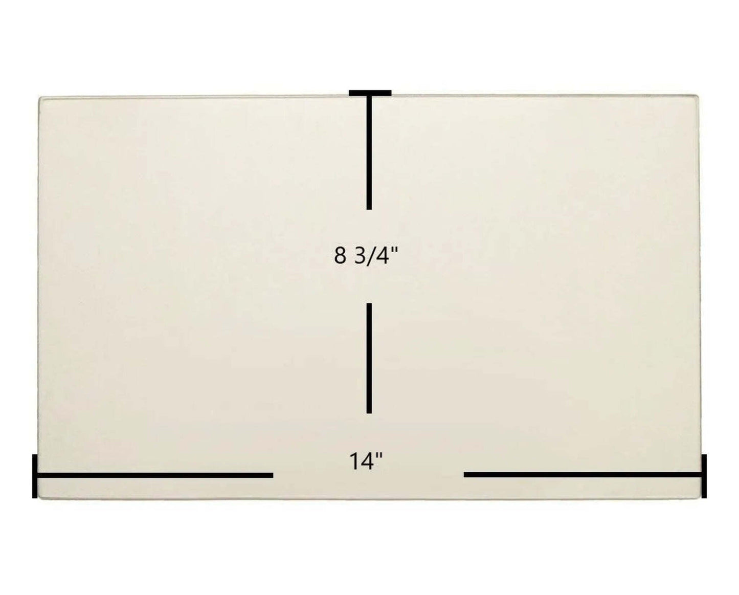 Ceramic Replacement Glass for Osburn 900 Ceramic Glass Panel | 14" x 8 3/4" | Replaces SE63910 - 14" x 8 3/4"