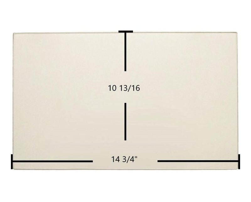 Ceramic Replacement Glass for Osburn Hybrid 35MF / 1800 Center Ceramic Glass Panel | 14 3/4" x 10 13/16" | Replaces SE87154 - 14 3/4" x 10 13/16"