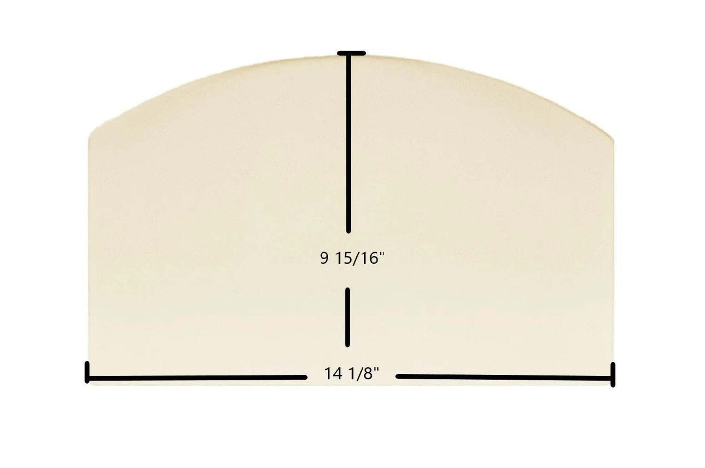 Ceramic Replacement Glass for PelPro Arch Top Pellet PPC90 Ceramic Glass Panel | 14 1/8" x 9 15/16"| Part #SRV-7081-173 - 14 1/8" x 9 15/16" Archtop