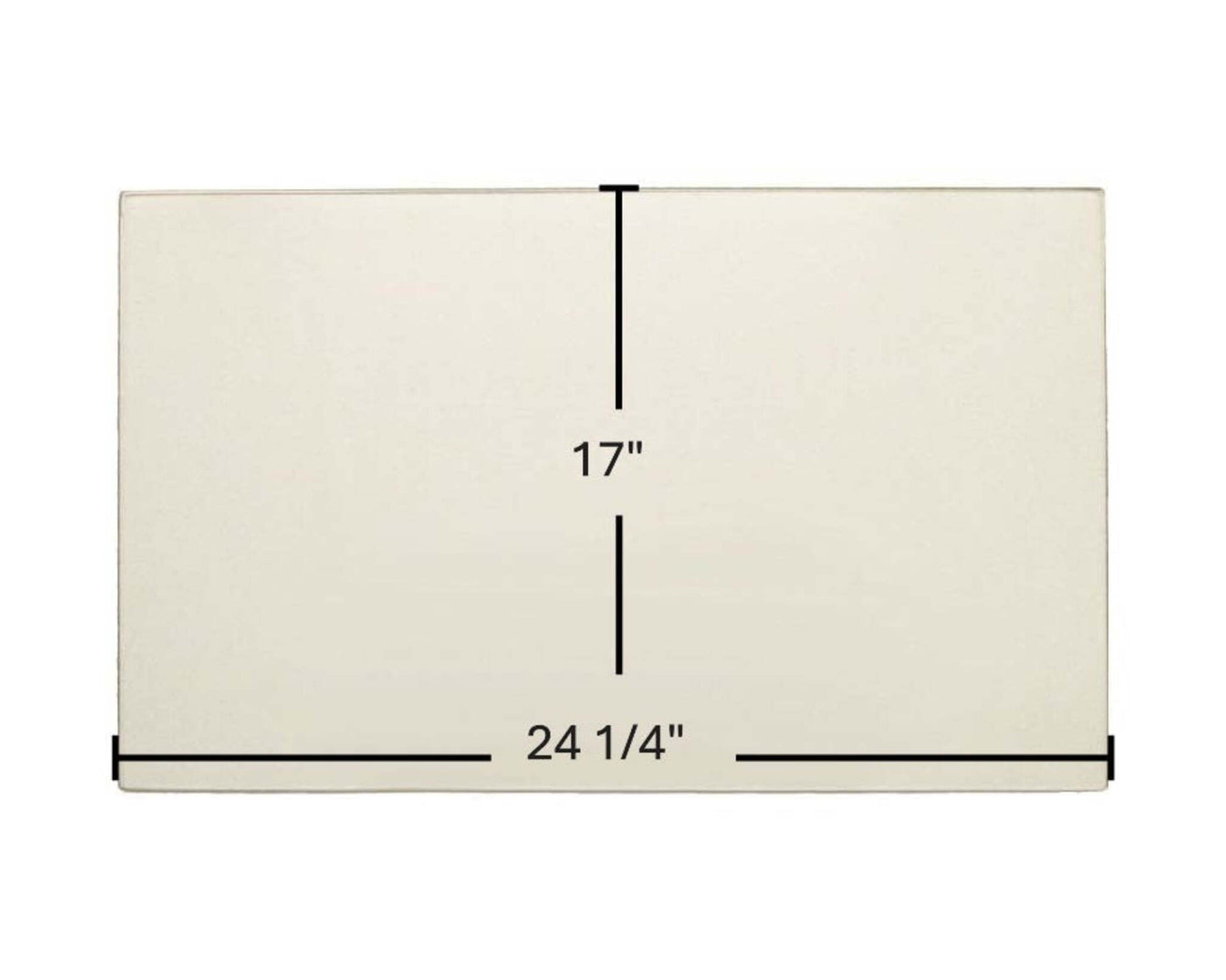 Ceramic Replacement Glass for Supreme Ceramic Glass Panel | 24.25" x 17" | Part #PYRO_24.25X17 - 25" x 17"