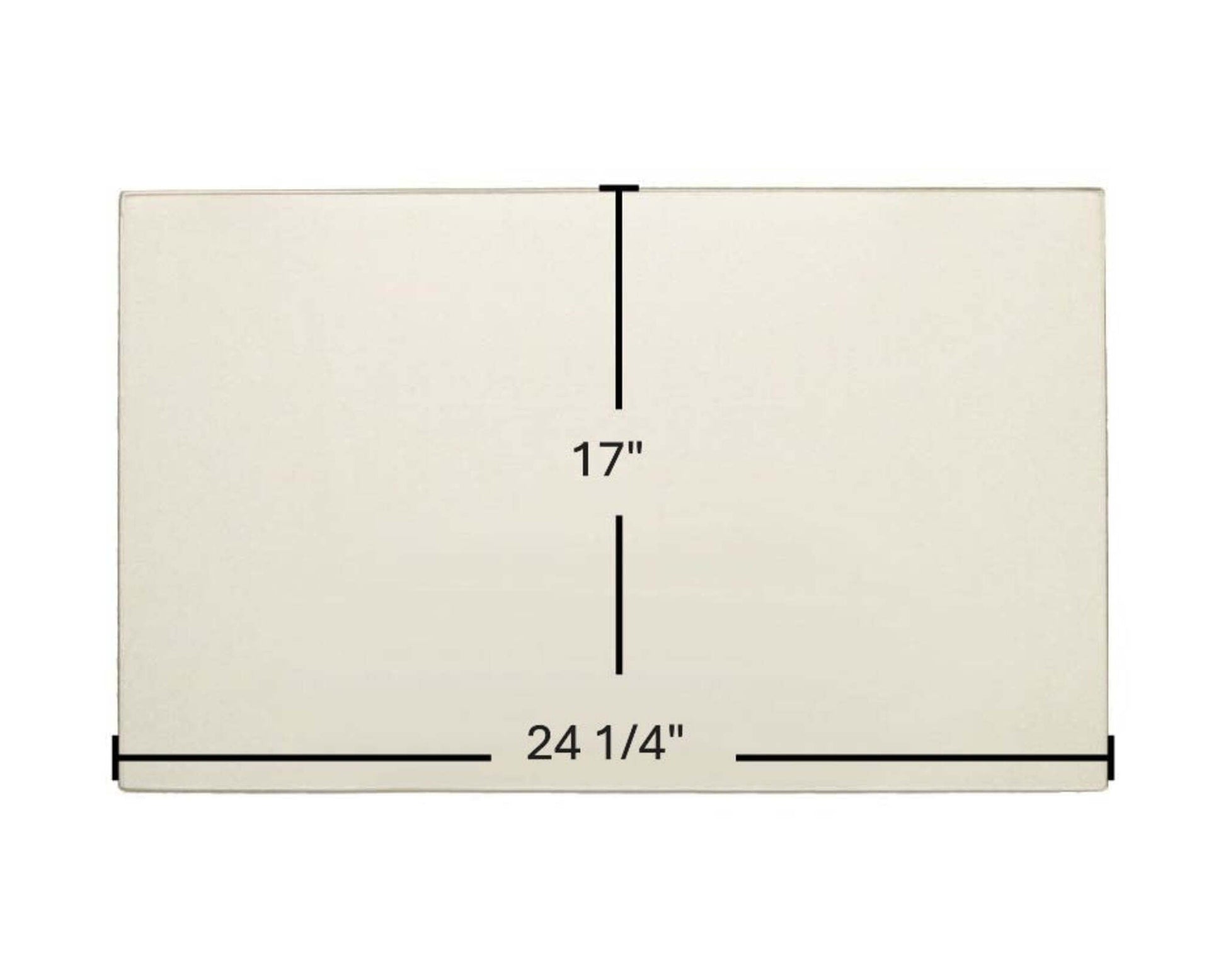 Ceramic Replacement Glass for Supreme Ceramic Glass Panel | 24.25" x 17" | Part #PYRO_24.25X17 - 25" x 17"