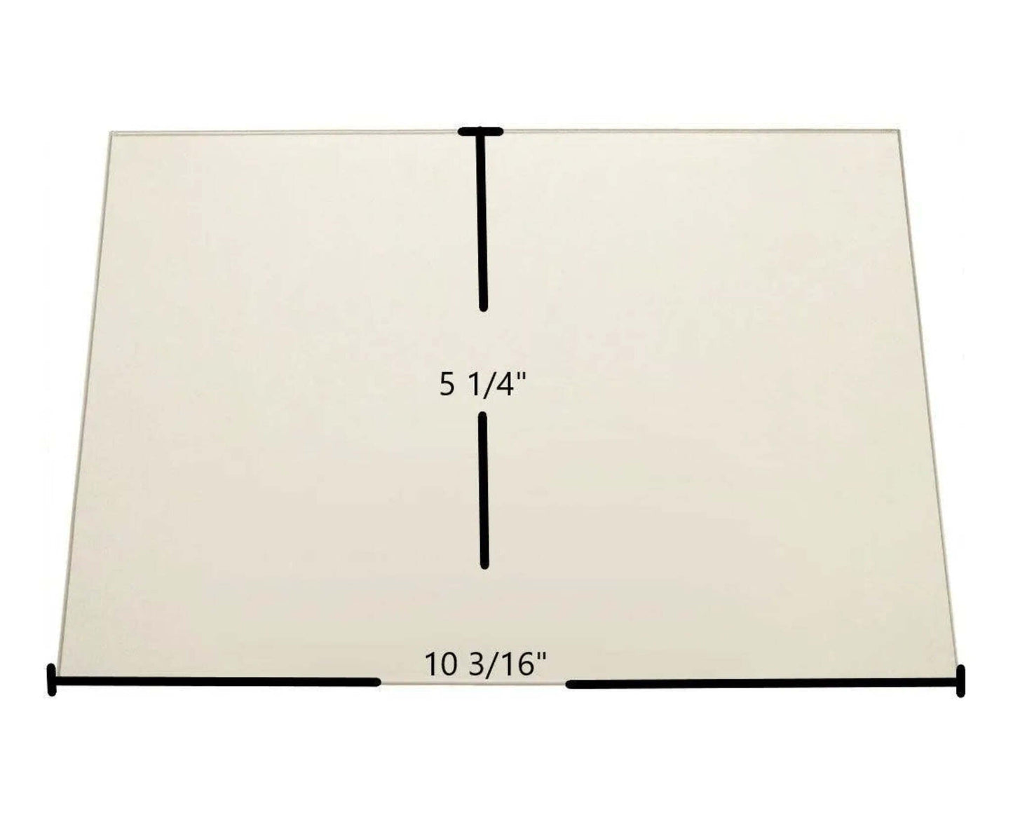 Ceramic Replacement Glass for Quadra-Fire 1000 Pellet Stove Ceramic Glass Panel | 10 3/16" x 5 1/4" | Part #811-0080 - 10 3/16" x 5 1/4"