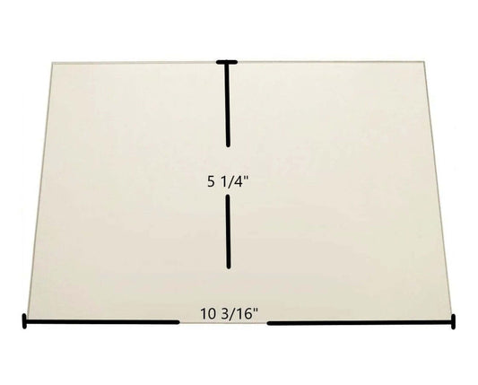 Ceramic Replacement Glass for Quadra-Fire 1000 Pellet Stove Ceramic Glass Panel | 10 3/16" x 5 1/4" | Part #811-0080 - 10 3/16" x 5 1/4"