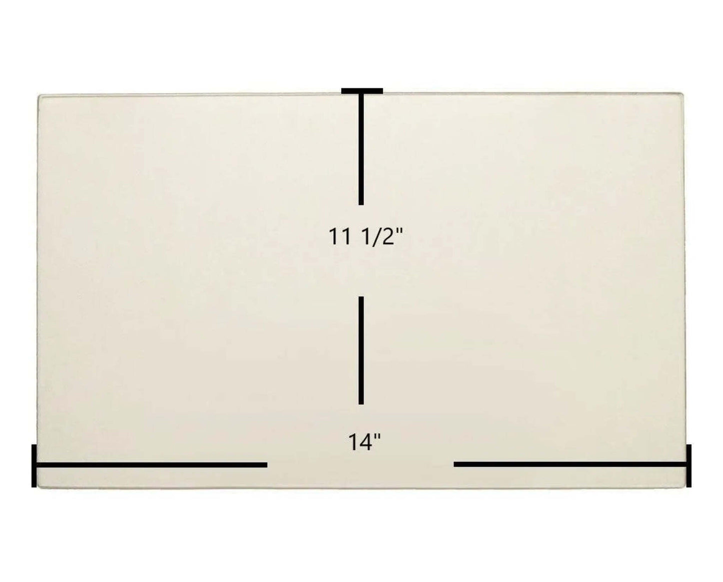 Ceramic Replacement Glass for Quadra-Fire Bodega Bay Front Ceramic Glass Panel | 14" x 11 1/2" | Part #435-5490 - 14" x 11 1/2"