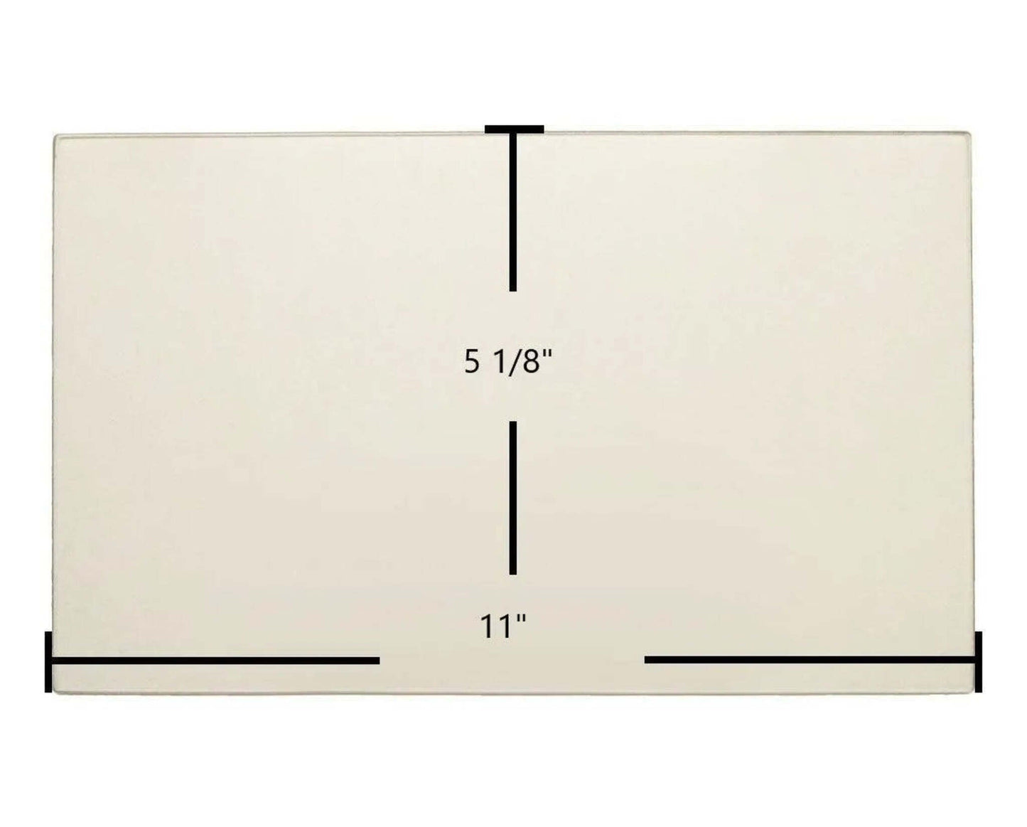 Ceramic Replacement Glass for Quadra-Fire Classic Bay Side, 1200, 1200-I Ceramic Glass | 11" x 5 1/8" | Part #510-5410 - 11" x 5 1/8"