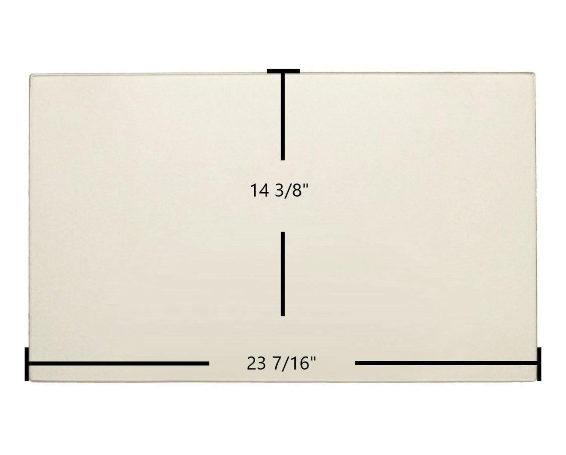 Ceramic Replacement Glass for Quadra-Fire Topaz Ceramic Glass Panel | 23 7/16" x 14 3/8" | Part #7011-015 - 23 7/16" x 14 3/8"