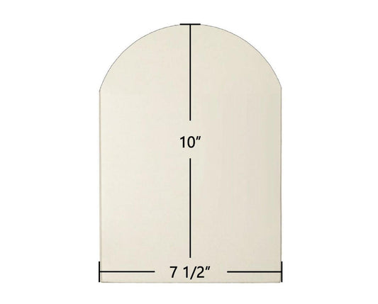 Ceramic Replacement Glass for Quaker Archtop Ceramic Glass Panel | 7 1/2" x 10" - 7 1/2" x 10" Archtop