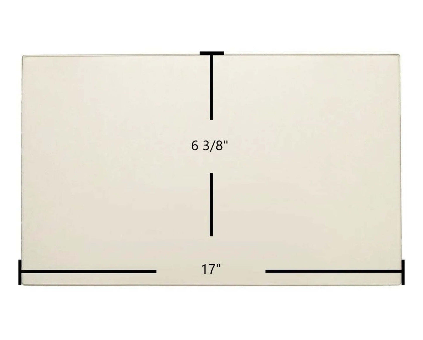 Ceramic Replacement Glass for Regency Ceramic Glass Panel | 17" x 6 3/8" | Part #940-942 - 17" x 6 3/8"