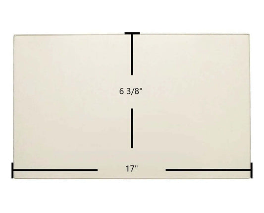 Ceramic Replacement Glass for Regency Ceramic Glass Panel | 17" x 6 3/8" | Part #940-942 - 17" x 6 3/8"