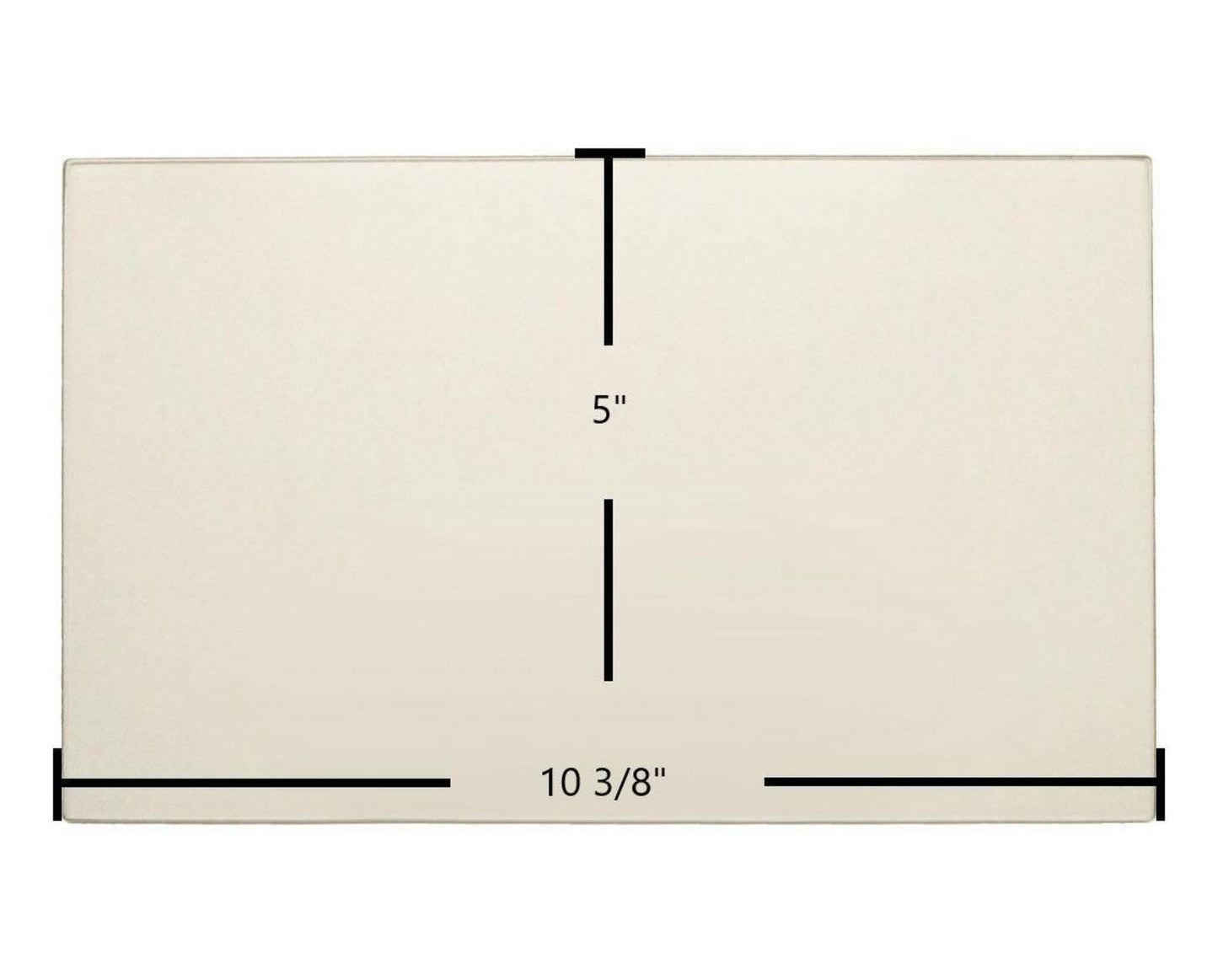 Ceramic Replacement Glass for Regency Ceramic Glass Panel | 10 3/8" x 5" | Part #940-312 - 10 3/8" x 5"