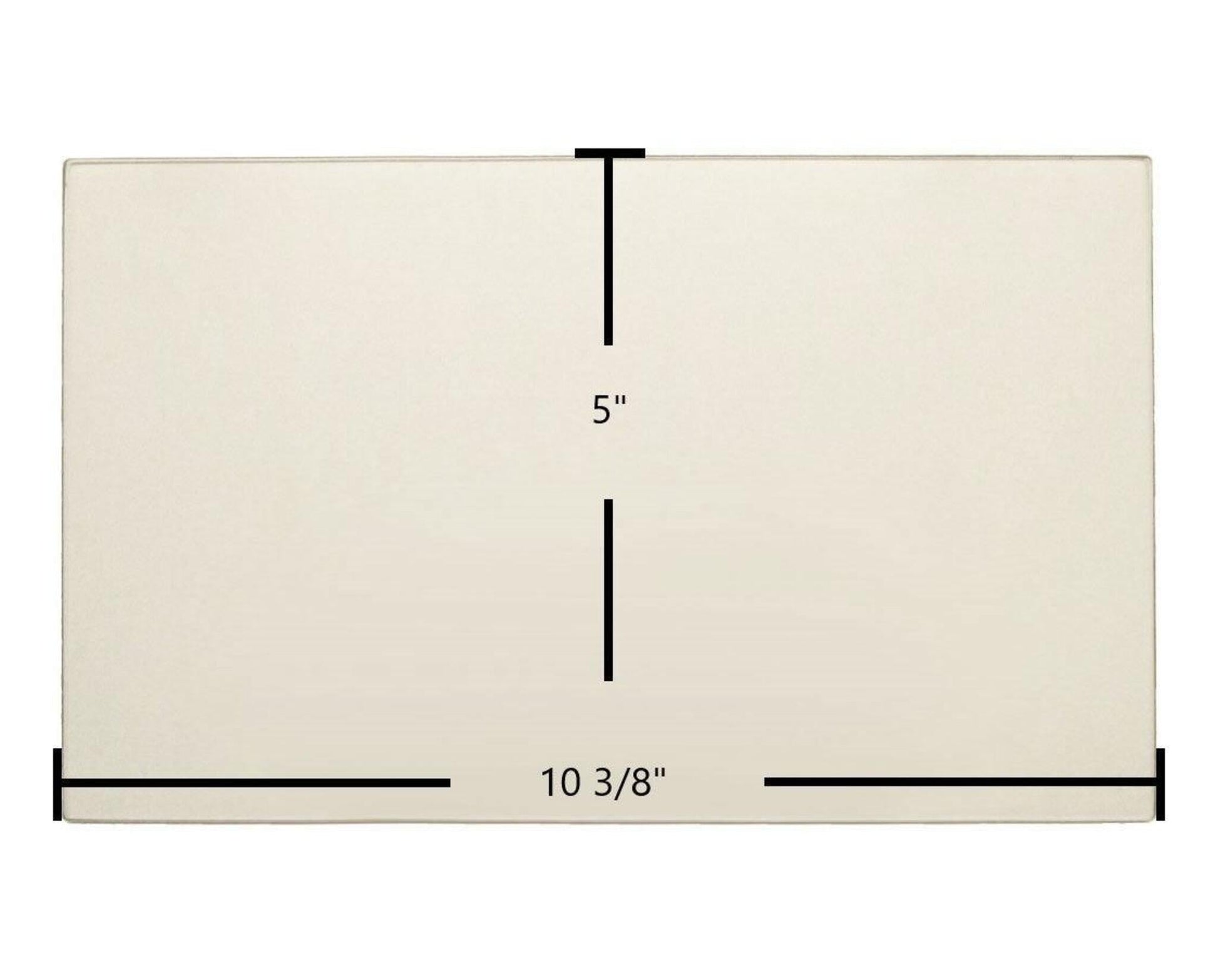 Ceramic Replacement Glass for Regency Ceramic Glass Panel | 10 3/8" x 5" | Part #940-312 - 10 3/8" x 5"