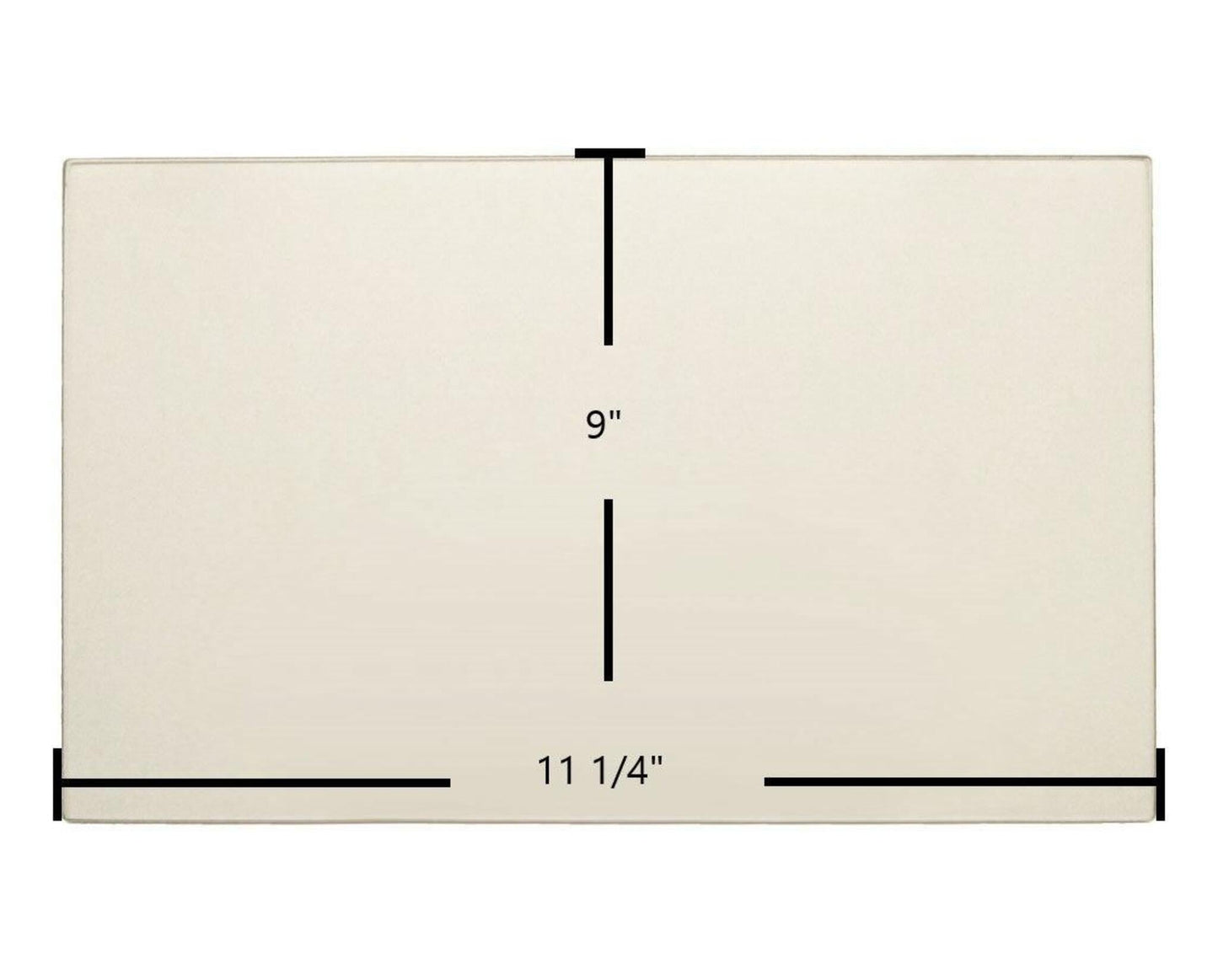 Ceramic Replacement Glass for Regency Center Ceramic Glass Panel | 11 1/4" x 9" | Part #0610-8019 /7GA36C-1 - 11 1/4" x 9"