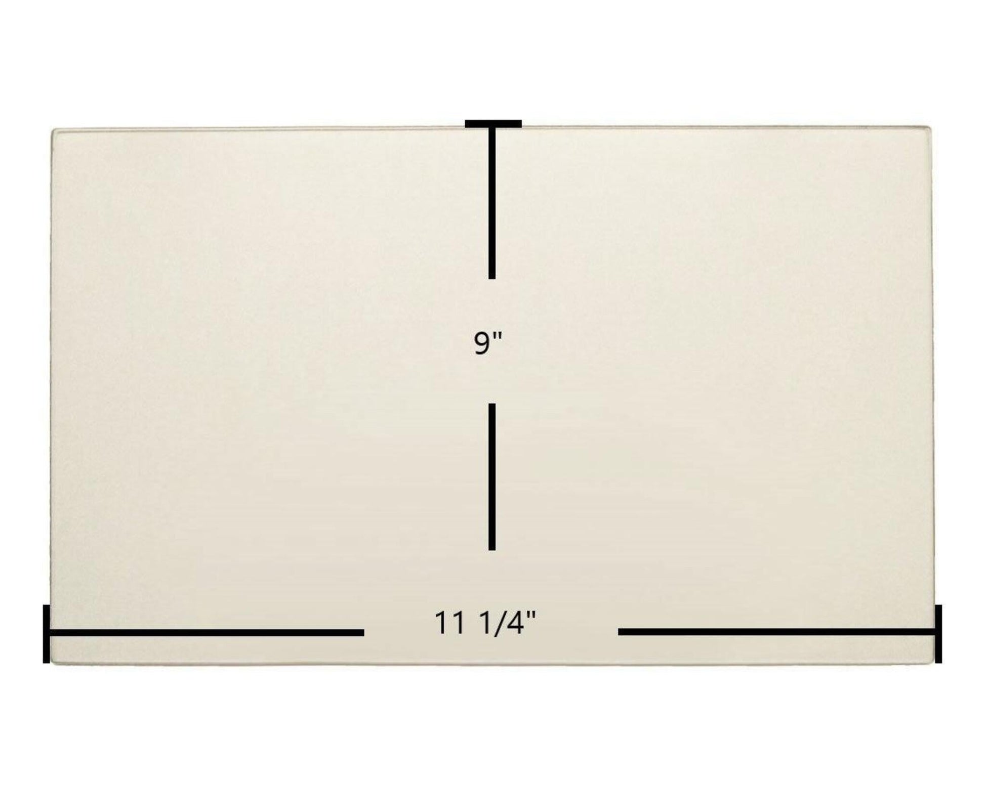 Ceramic Replacement Glass for Regency Center Ceramic Glass Panel | 11 1/4" x 9" | Part #0610-8019 /7GA36C-1 - 11 1/4" x 9"