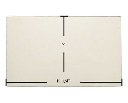 Ceramic Replacement Glass for Regency Center Ceramic Glass Panel | 11 1/4" x 9" | Part #0610-8019 /7GA36C-1 - 11 1/4" x 9"