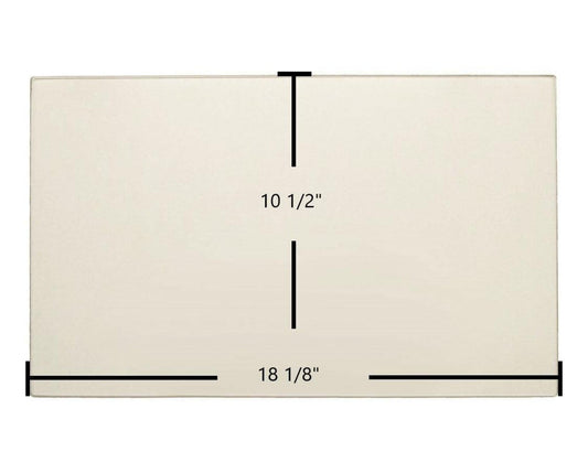 Ceramic Replacement Glass for Regency CI1200, CI1250, CS1200 Ceramic Glass Panel | 18 1/8" x 10 1/2" | Part #940-366 - 18 1/8" x 10 1/2"