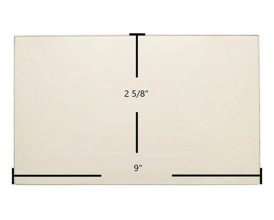 Ceramic Replacement Glass for Regency GF55, GFI55 Side Glass | 9" x 2 5/8" | Part #GF55-028 - 9" x 2 5/8"